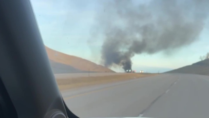 WYDOT reported a vehicle fire